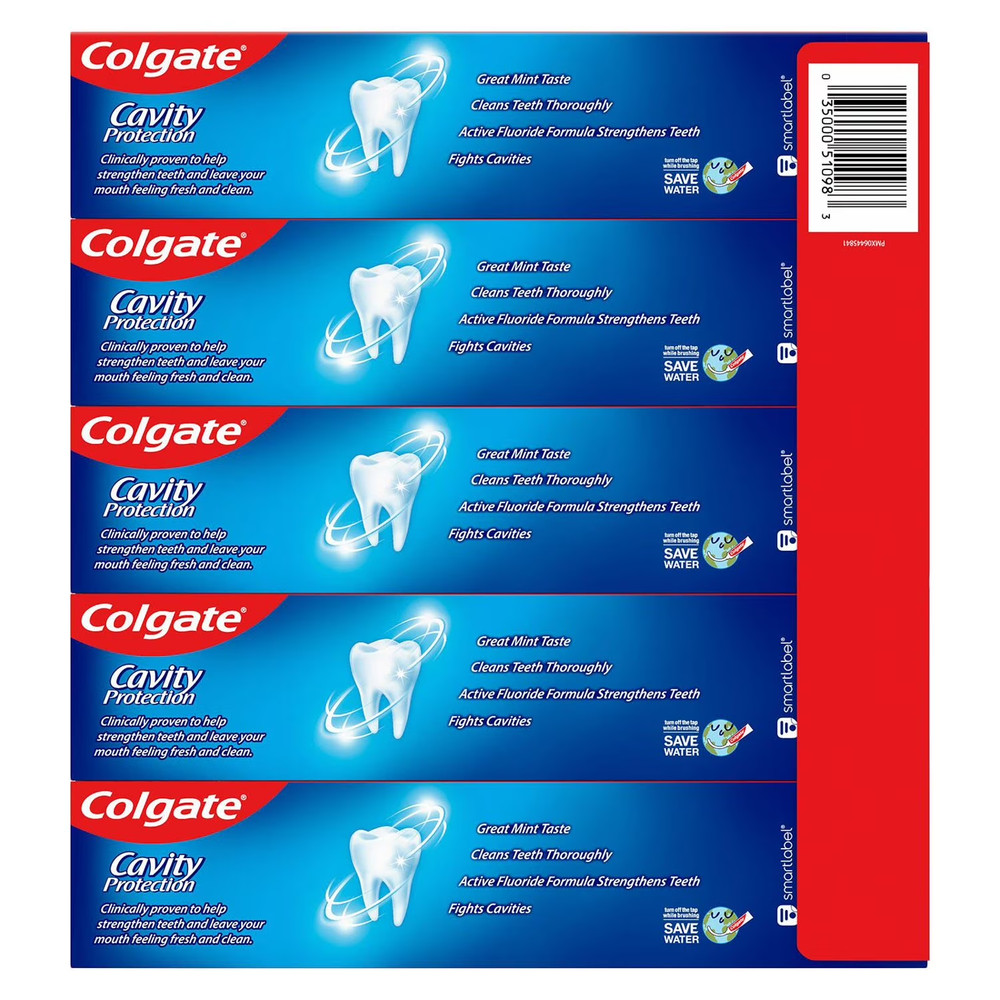 Colgate Toothpaste 8 oz x5 | Cavity Protection Regular Flavour Bulk Pack