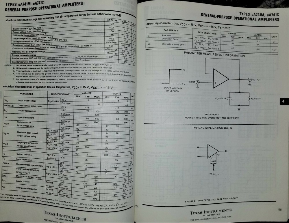 USED 1980 Texas Instruments Linear Control Circuits Data Book
