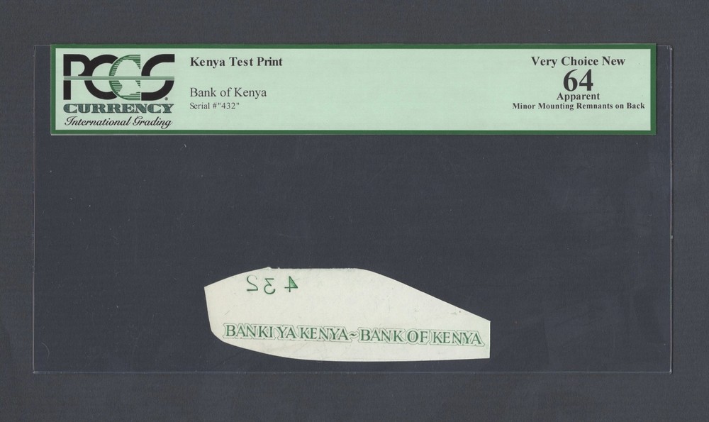 Kenya Vignette Die Proof Test Printing Uncirculated