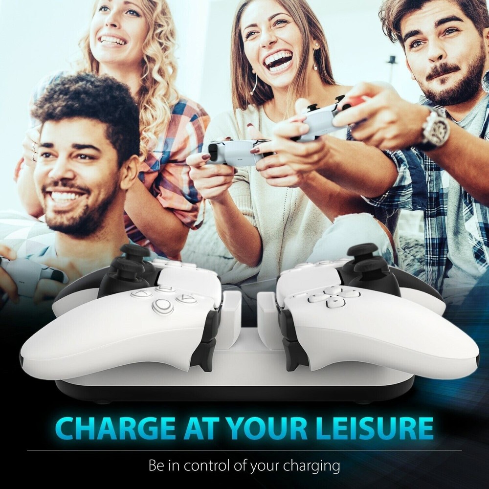 PS5 DualSense Controller Fast Charging Station Dock Stand USB Cable Charger Base