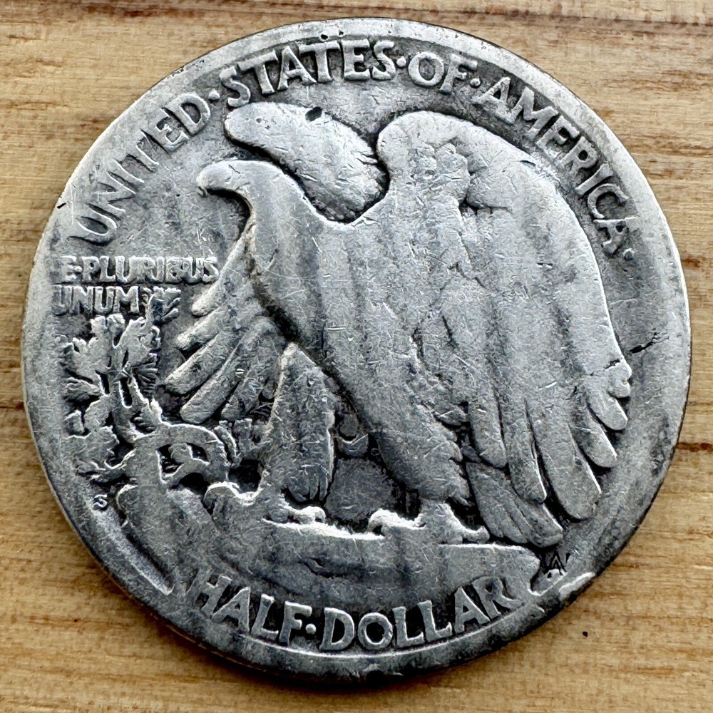 1923-S Walking Liberty Half Dollar, Unique “Caged” Eagle
