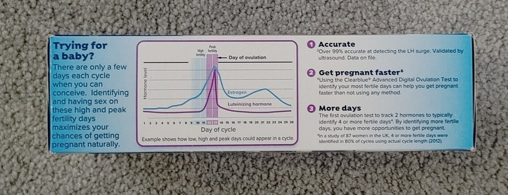 Clearblue Advanced Digital Ovulation Test Kit, 16 Count, EXP 08/14/2027