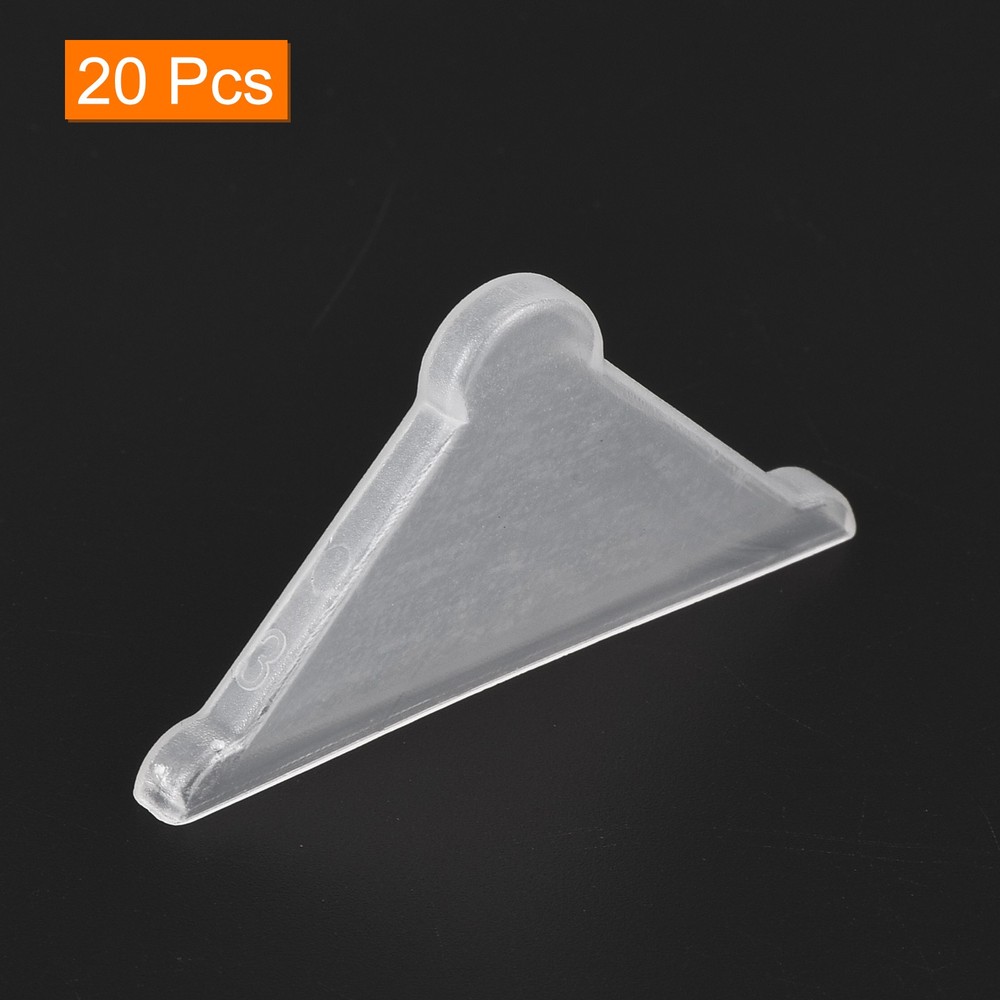 20Pcs Corner Protectors 3x50mm Plastic Triangle Corner Guards Cushion, White