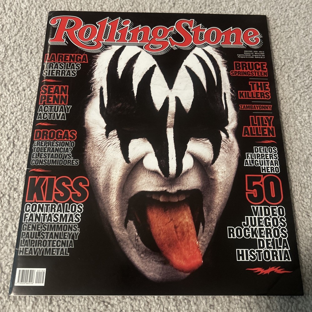KISS ARGENTINA ROLLING STONE MAGAZINE MARCH 2009 GENE SIMMONS PAUL STANLEY