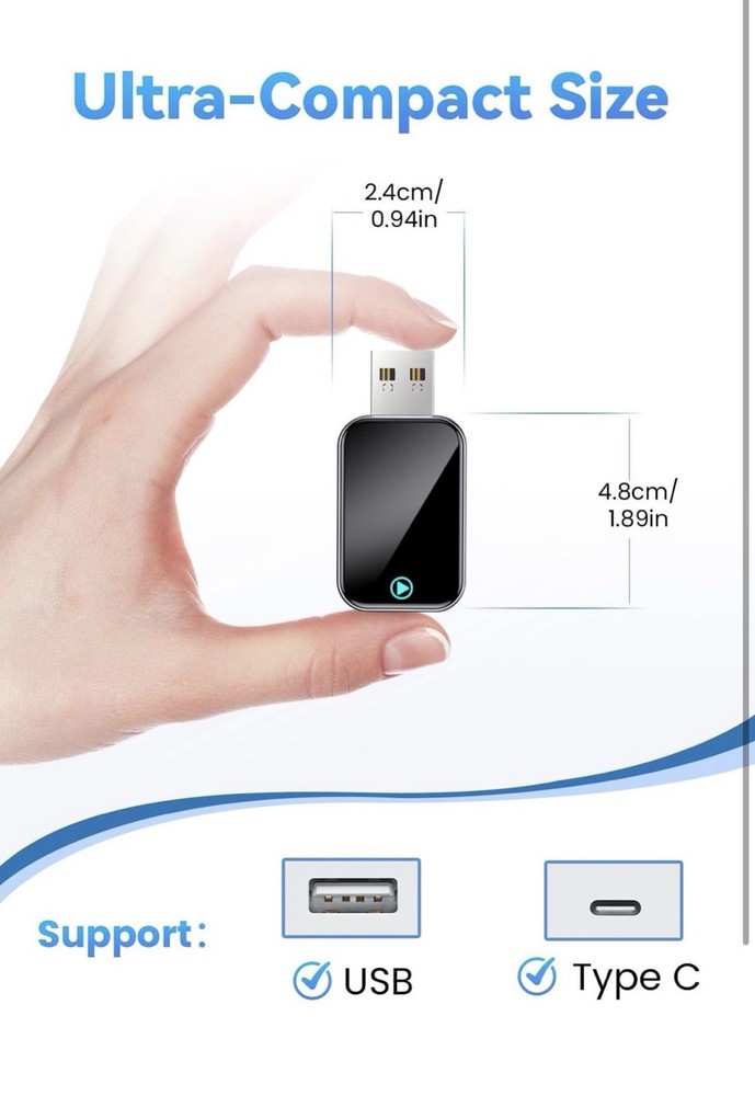 Wireless CarPlay Adapter Wireless Carplay Dongle For iPhone Apple Plug&Play