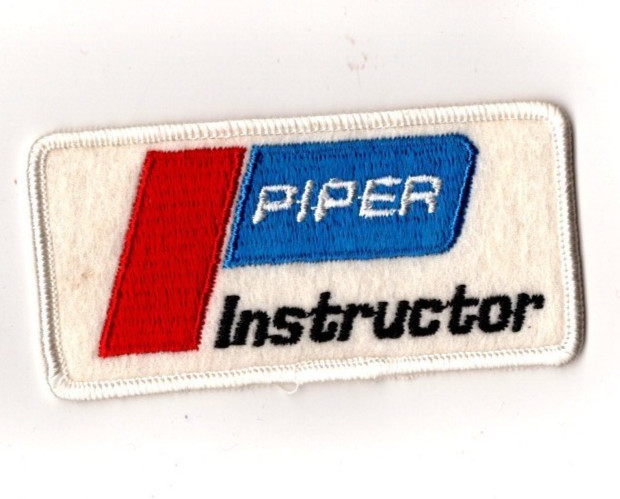Piper Instructor, 4" Long, Old Shirt Patch, Old Stock