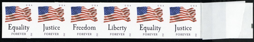 4640b, MNH End Roll Strip Completely Without Die Cuts Error - Stuart Katz