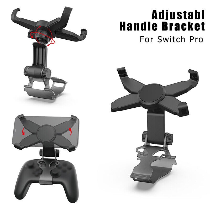 Black Adjustable Mobile Phone Bracket Holder Mount Stand For Switch Pro Handle N