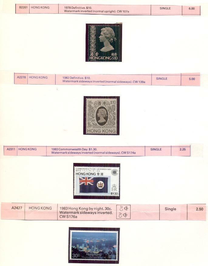 BRITISH AREA ERRORS Collection, 191 Errors & Freaks, all mint, 1980's period
