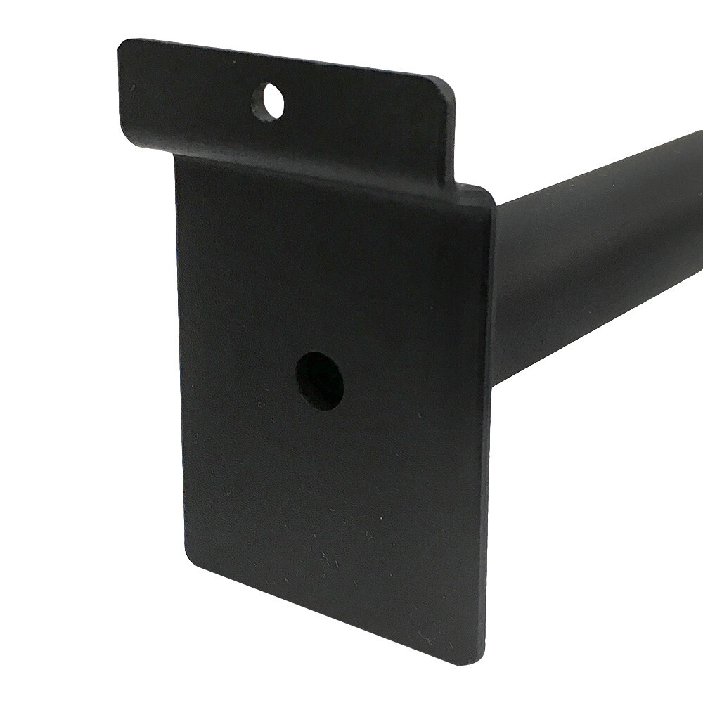 12" Black Slatwall Pipe Straight Faceout Hook Shelf Support Pipe Line Rack 6 PC