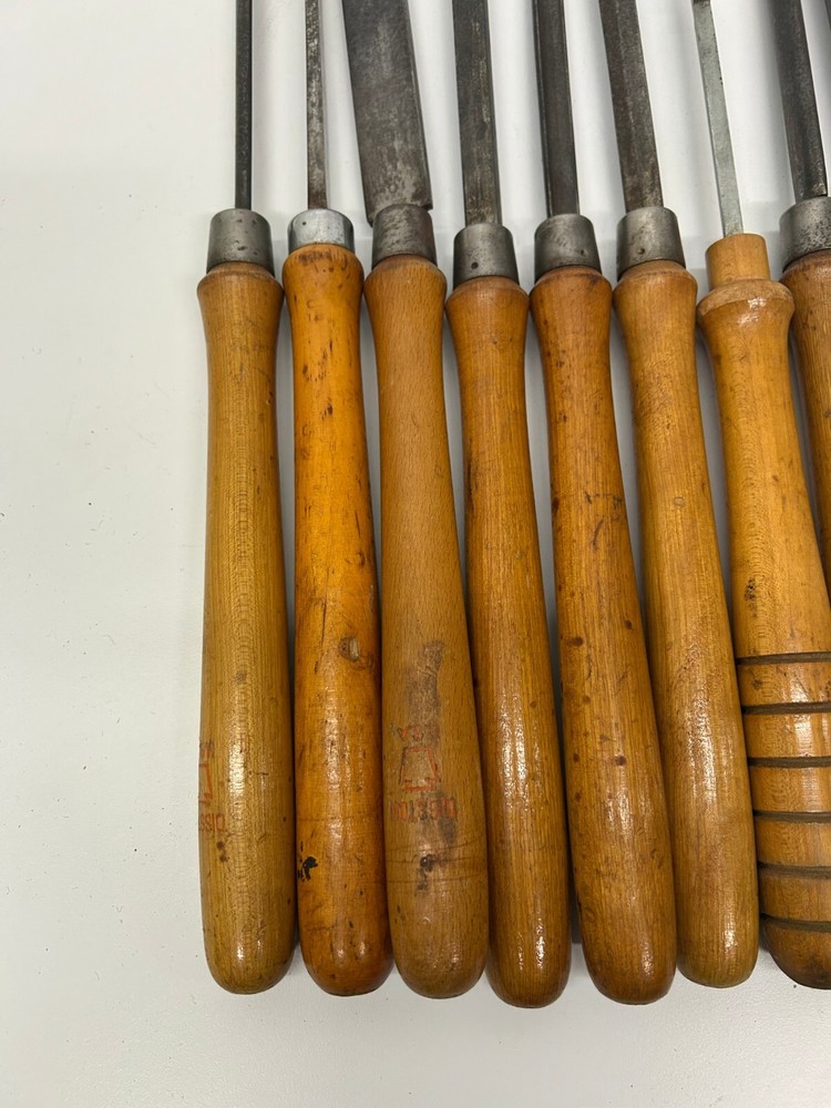 9 Assorted Vtg Chisels Gouges Wood Working Hand Tools Mostly Disston
