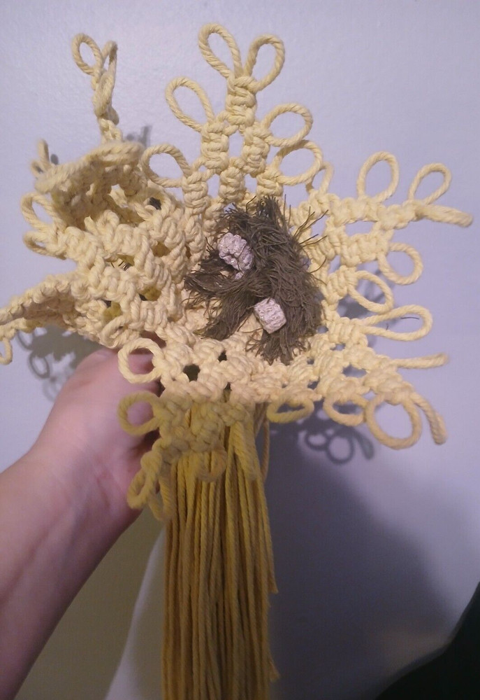 Macrame Yellow Flowers