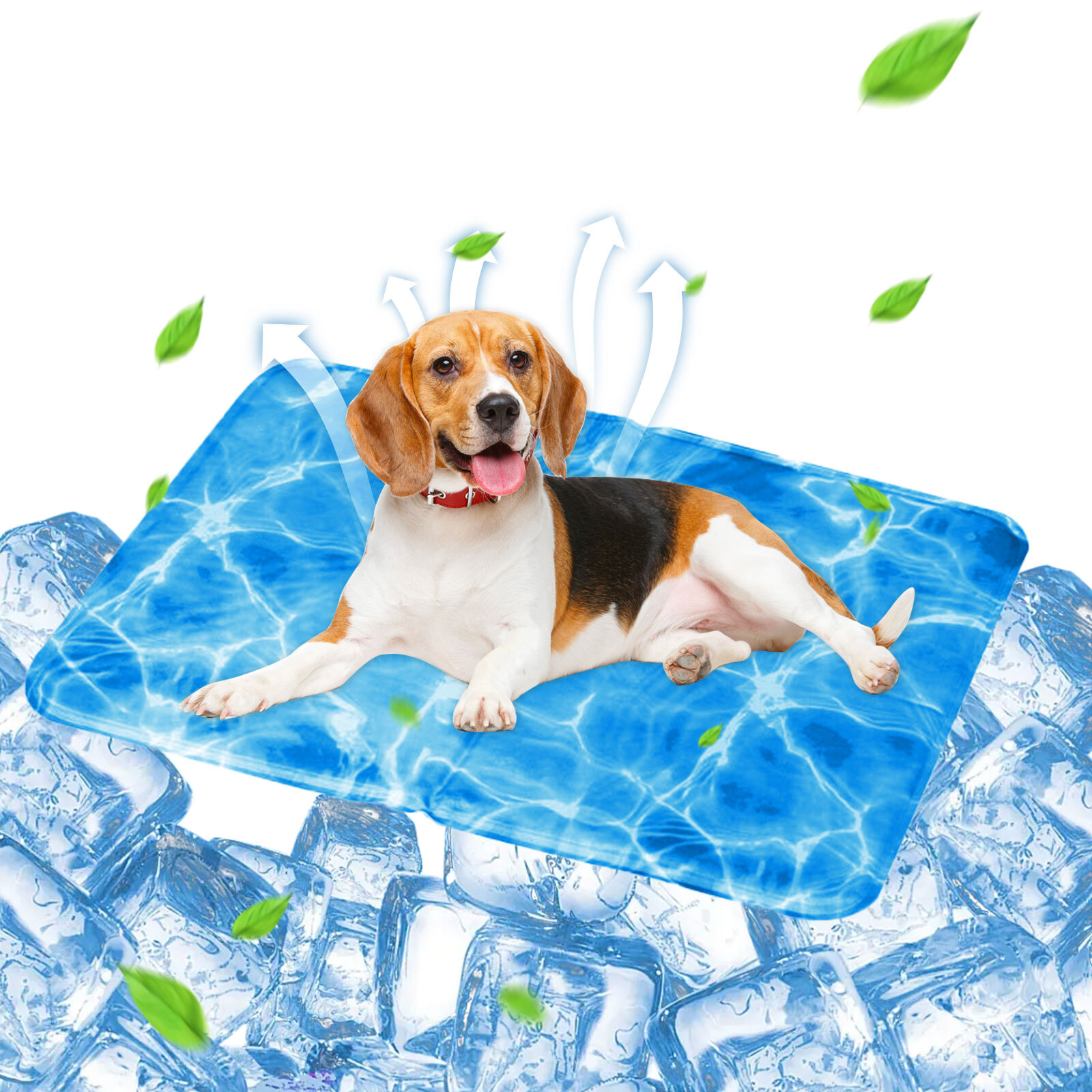 Pet Cooling Gel Mat Self Cooling Cushion Pad Summer Hot Weather Sleeping Bed Dog