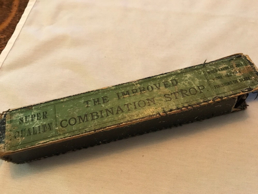 Vintage Improved Combination Razor Strop In Original Box
