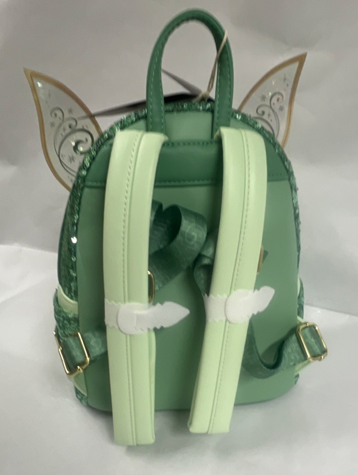 NWT Loungefly Peter Pan Tinker Bell Holiday Cosplay Sequin Mini Backpack