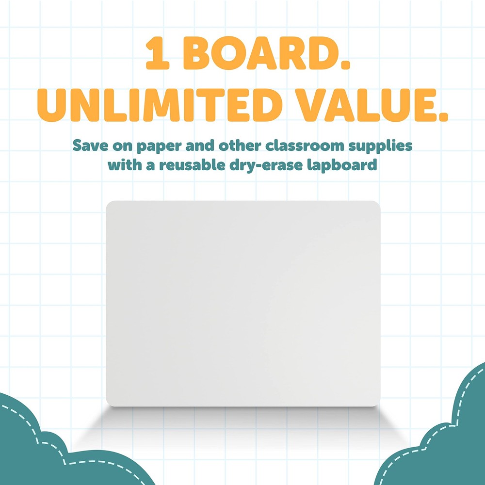 Classroom Whiteboard 9x12, Dry Erase Lapboard For Learning, White