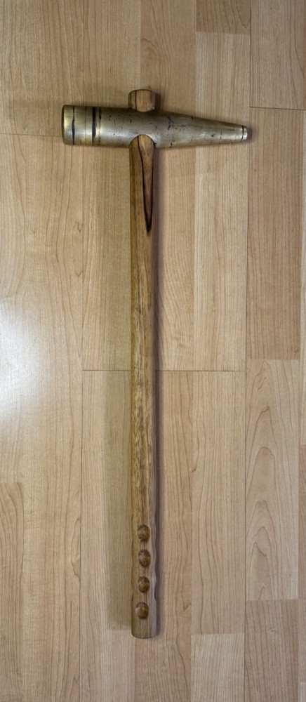 Unique Solid Brass Drift / Setting Hammer 6.5 lb Head American Hickory Handle