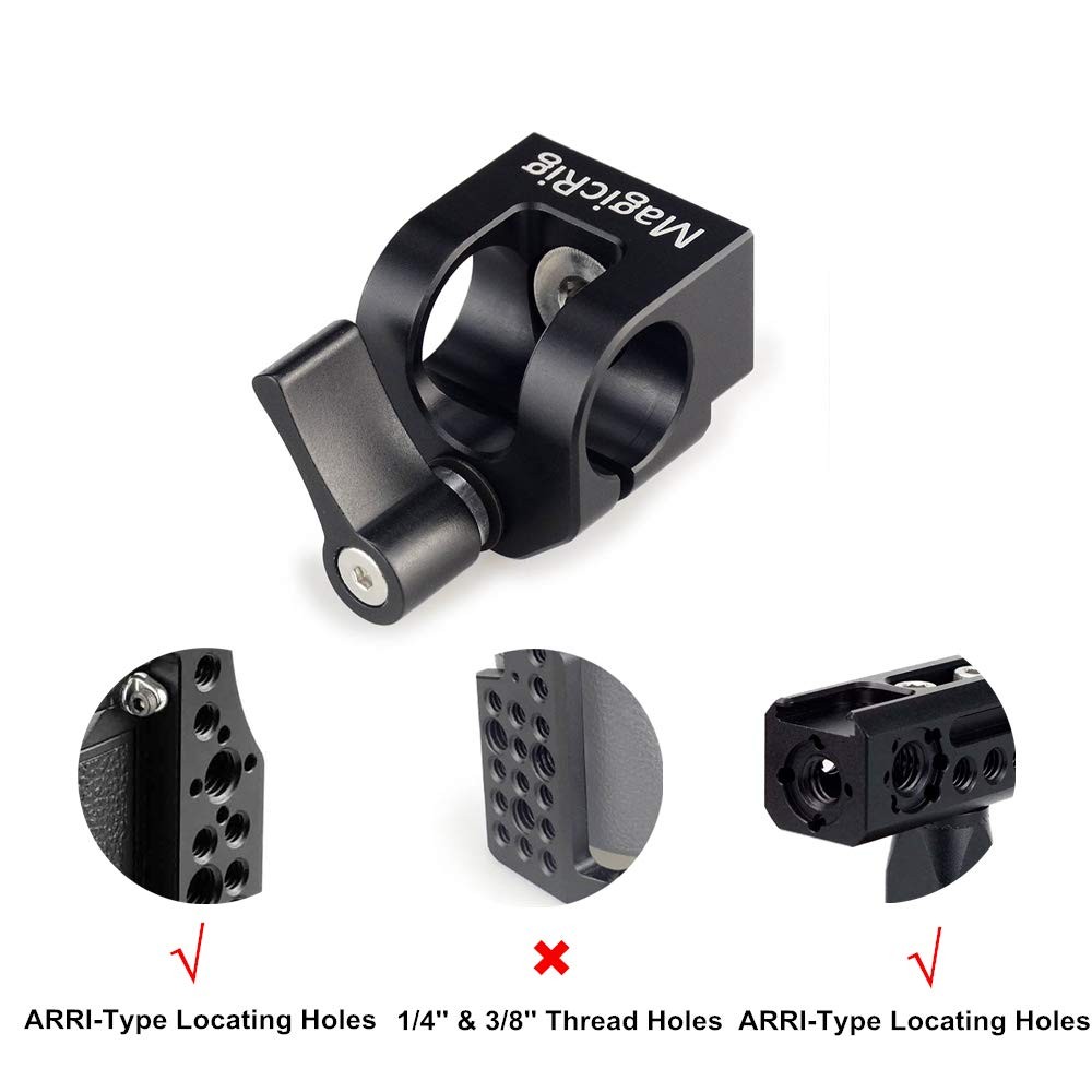 Single Hole 15mm Rod Clamp For ARRIType Accessory Mount Camera Handle