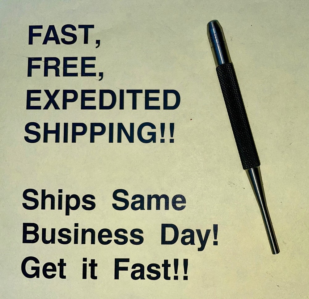 Starrett 565C; 4" x 1/8" Drive Pin Punch; FREE SAME DAY EXPEDITED SHIPPING!