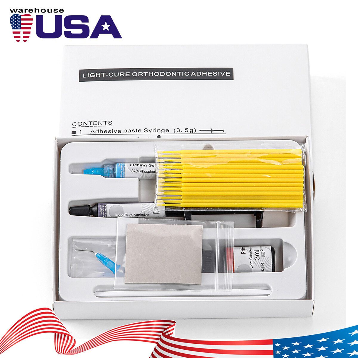 Dental Glue Ortho Bonding System Light Cure Primer Adhesive Kit For Brackets