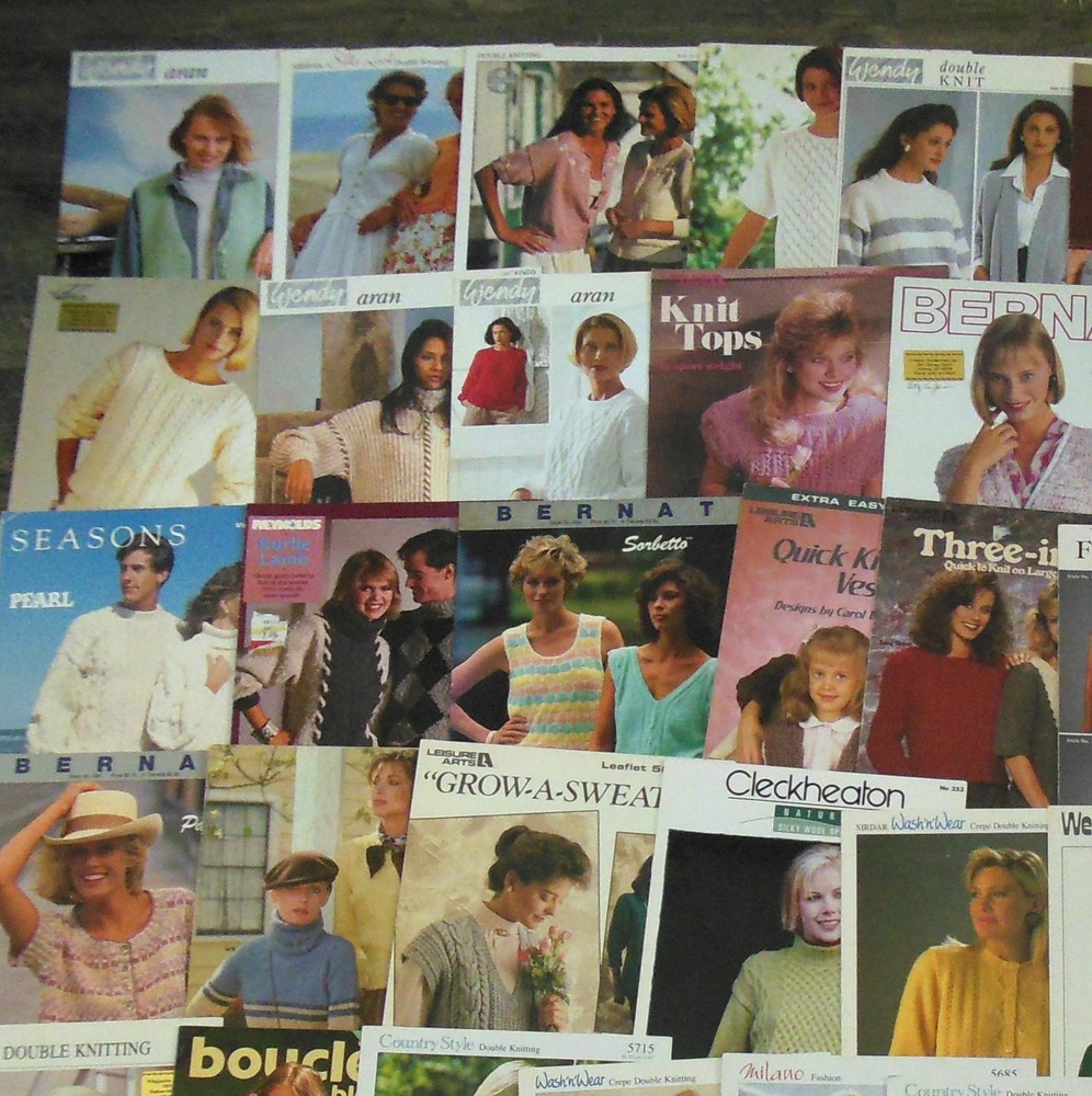 Knitting Patterns- Over 125 Designs Women's Sweaters, Leaflets & Single Patterns