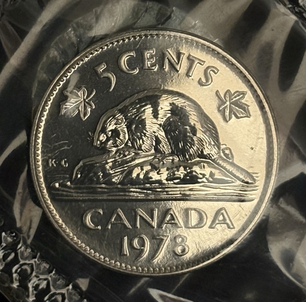 1978 Canada 5 Cent from Mint Set still in Cello