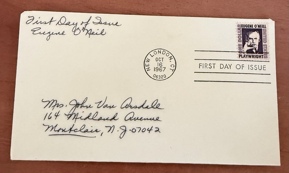 #1294 $1 Eugene O'Neill - No Cachet FDC 1967