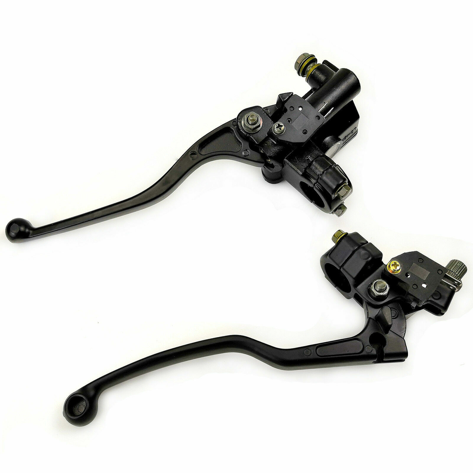 22mm Universal Motorcycle 7/8" Handlebar Brake Clutch Lever Master Cylinder Set