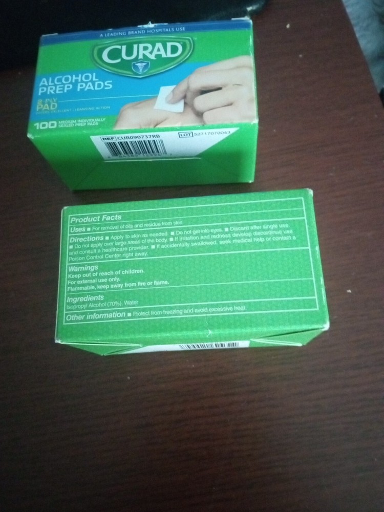 (2) Curad Alcohol Prep Pads
