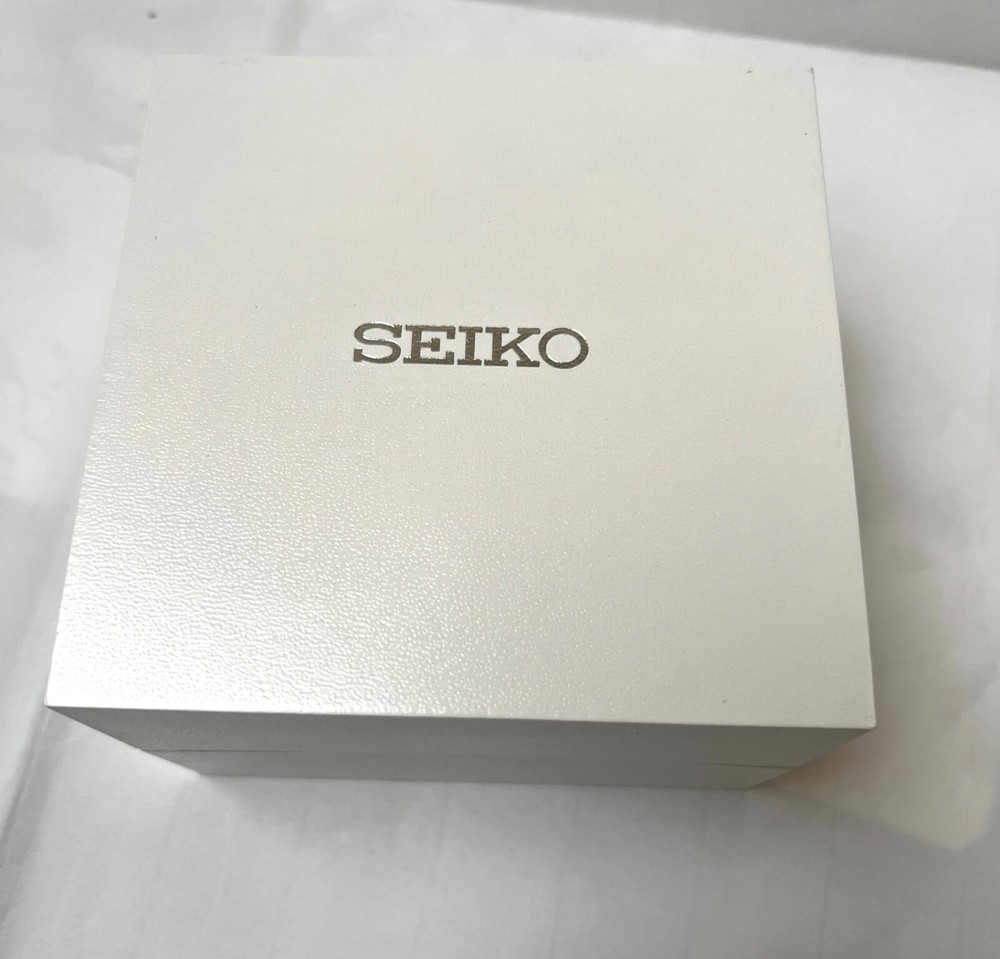 New SEIKO Authentic Empty Watch White/Black Box Presentation Storage Display