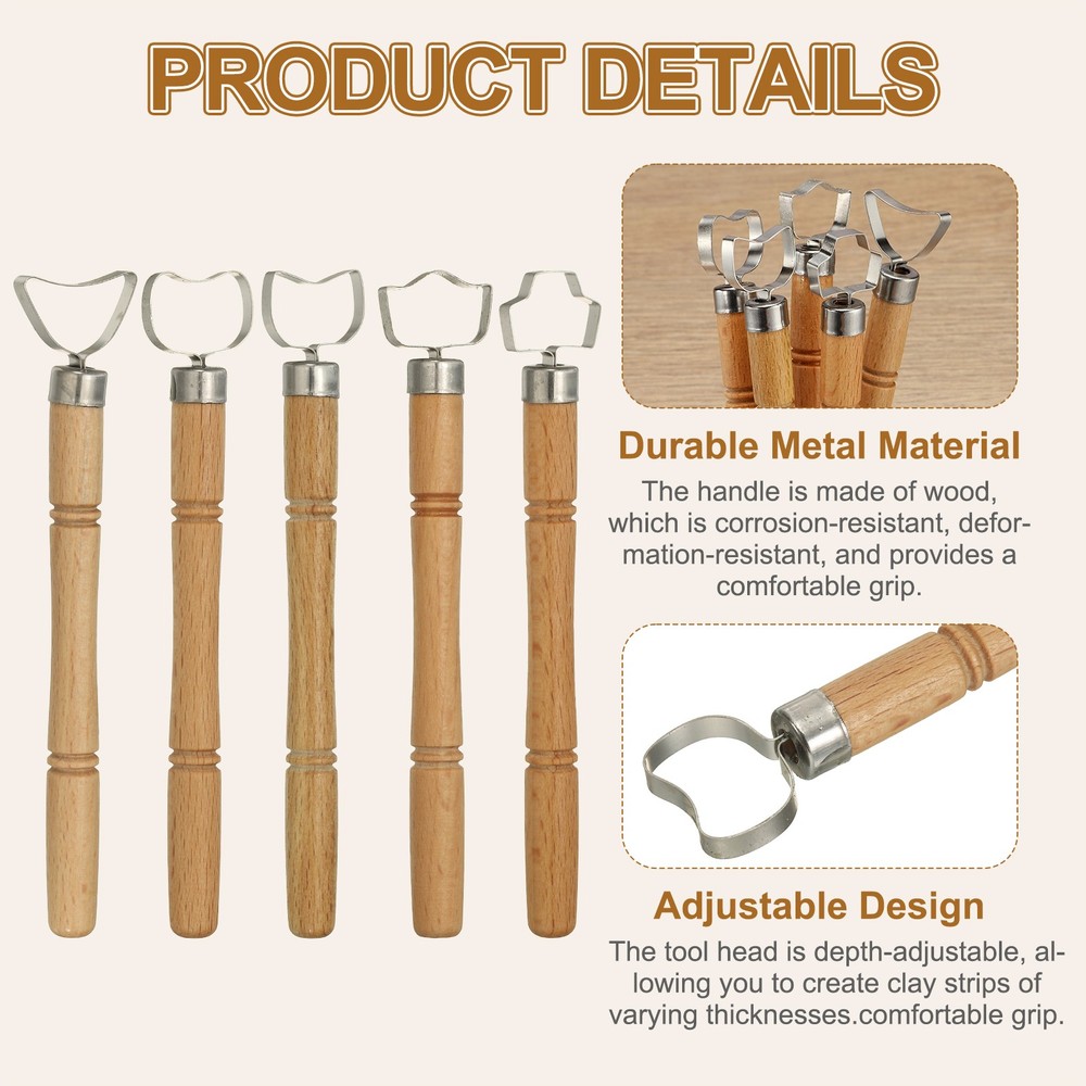 2Set Pottery Handle Making Tool, Clay Extruder Tools (5 Style)