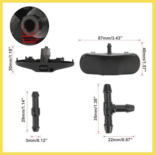 5pcs Front Windshield Washer Nozzles for VW Golf 2012 2 Meters Windshield