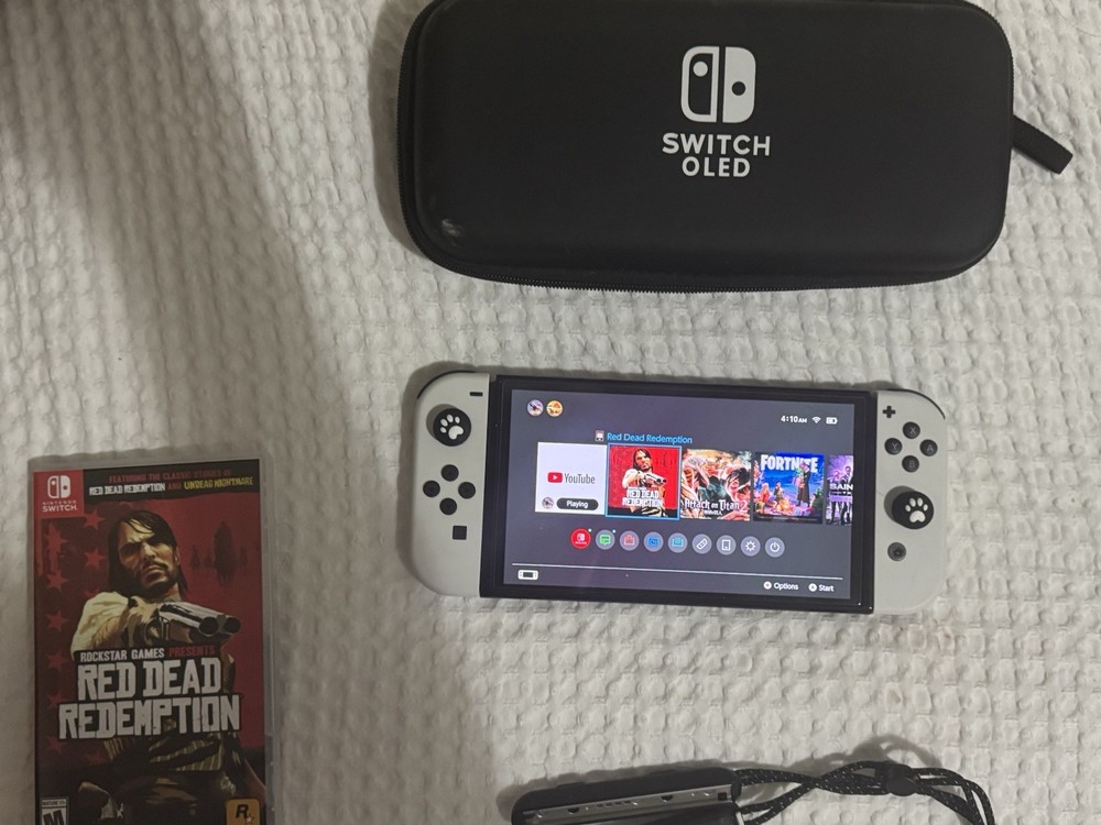 Nintendo Switch OLED Bundle with Red Dead Redemption, Carrying Case, Joy-Cons