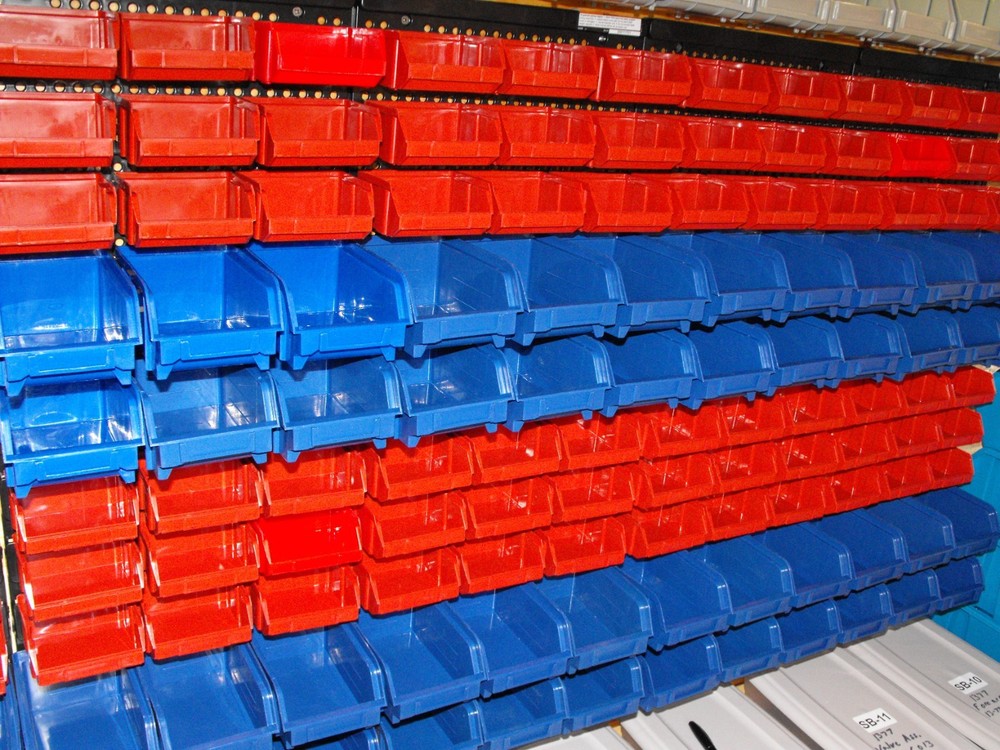 2 Harbor Freight Wall Mount Hanging Storage Bins Replacement Blue Large Bin Plas