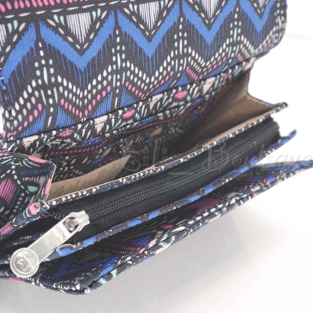 NWT Kipling AC3739 PIXI Snap Medium Trifold Wallet Polyester Glorious Day Multi