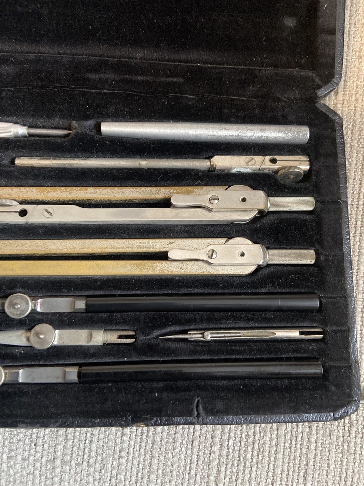 Antique Anker precision compass Technical Architect Cased drawing set