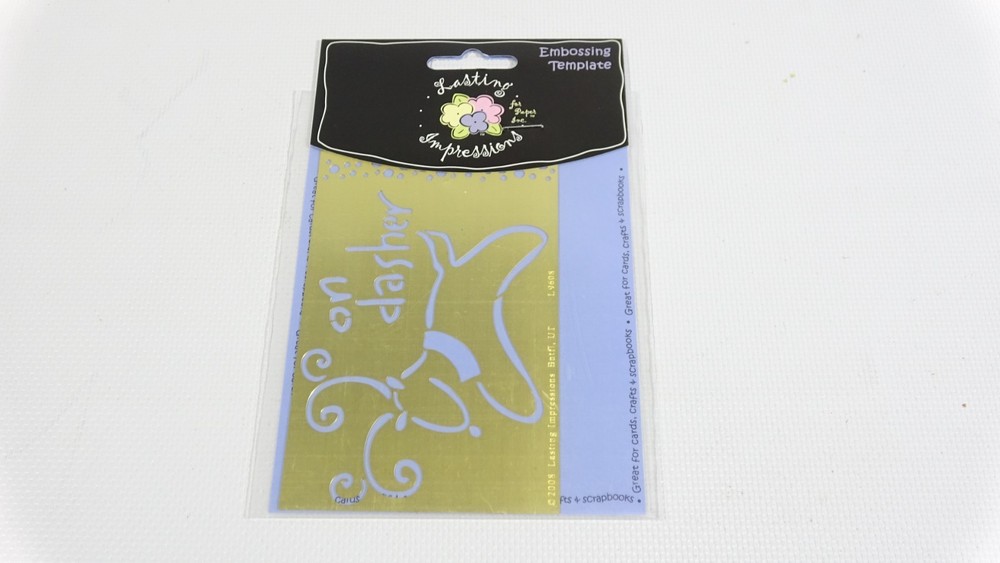Dasher Lasting Impressions Embossing Stencil Template - L9608 - 2008