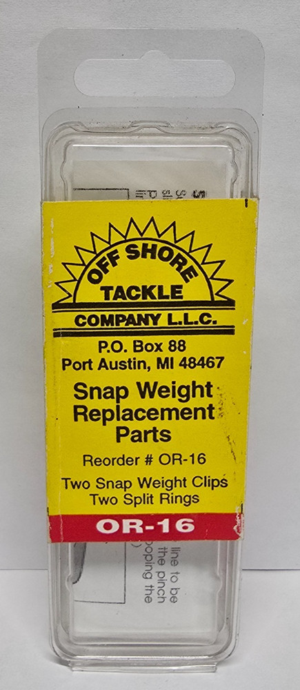 OFF SHORE TACKLE SNAP WEIGHT REPLACEMENT PARTS OR-16