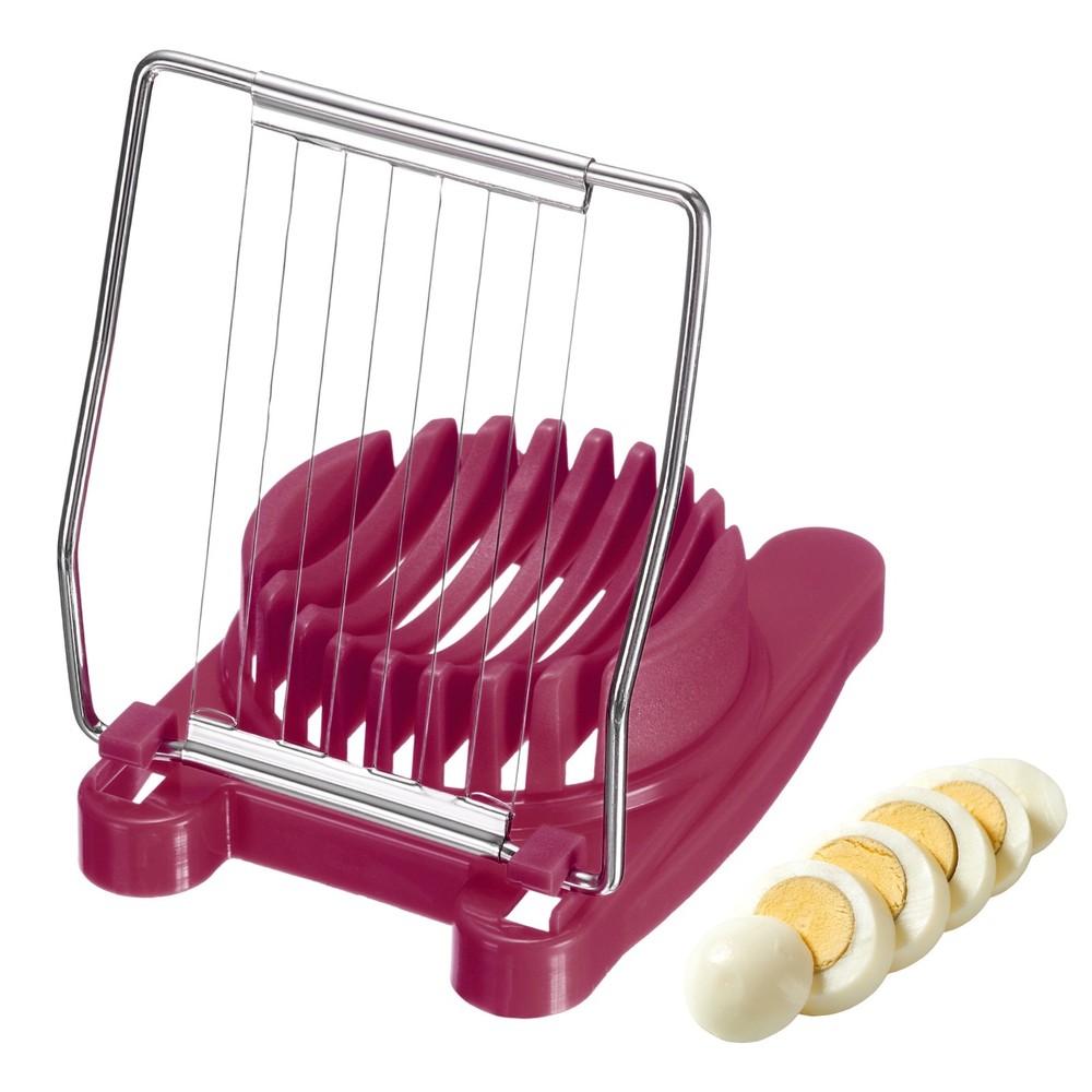 Egg Slicer for Hard Boiled Eggs, Rose Red