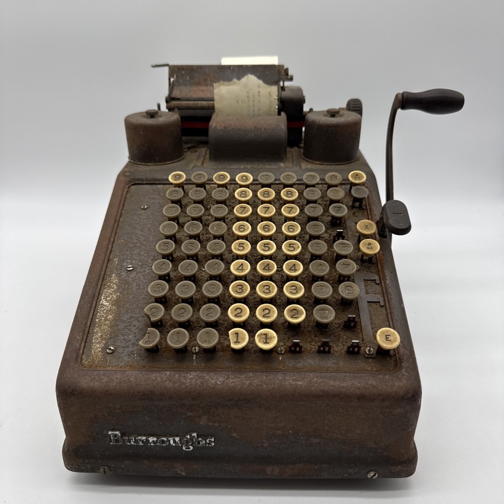 1920s Vintage Burroughs Portable Adding Machine Register READ AS IS
