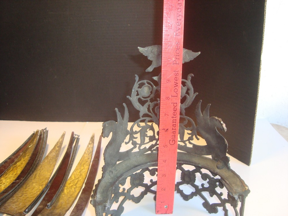 Antique Victorian Brass Wall Sconce Needs Work