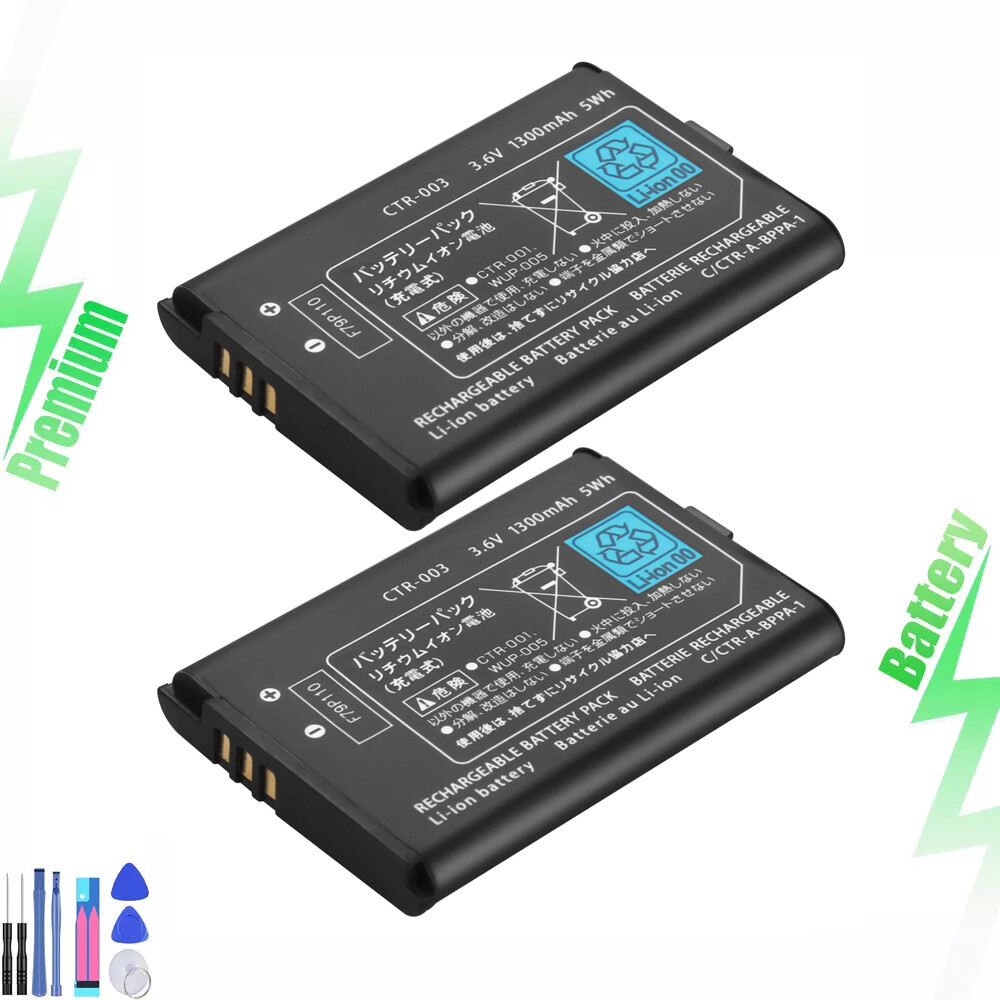 2pcs For Nintendo 2DS XL Battery CTR-003 CTR-001 GENCA-028/3DS Replacement Tools