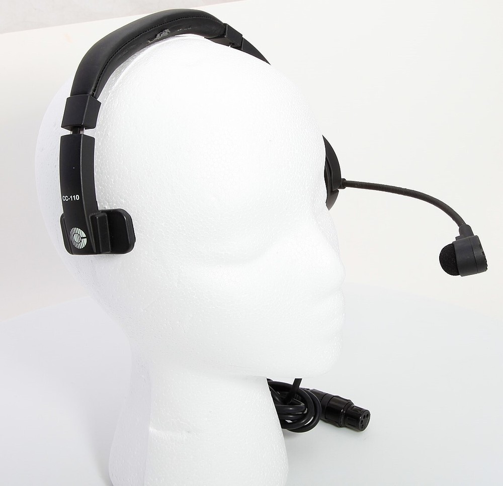 ClearCom HME CC-110 Intercom Headset + Dynamic Microphone 4 Pin Female XLR Plug