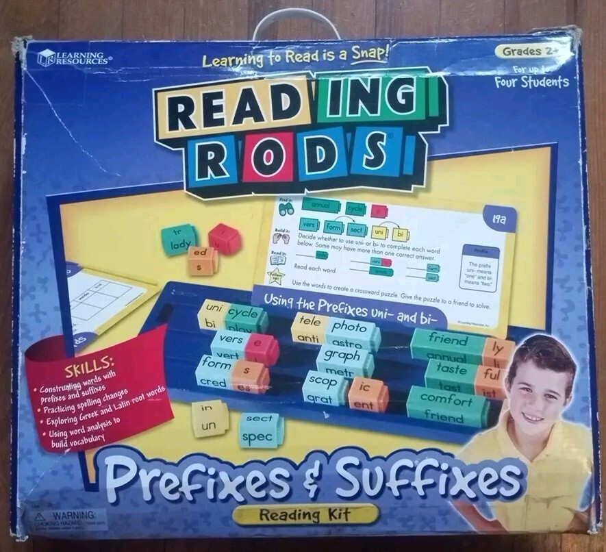 Learning Resources Reading Rods : Prefixes and Suffixes Classroom Kit Grades 2+