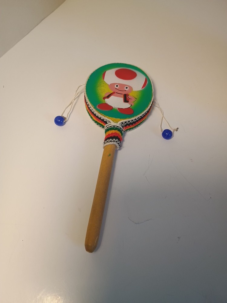 Mario Bros Toad Spin Drum Rattle Drum Percussion
