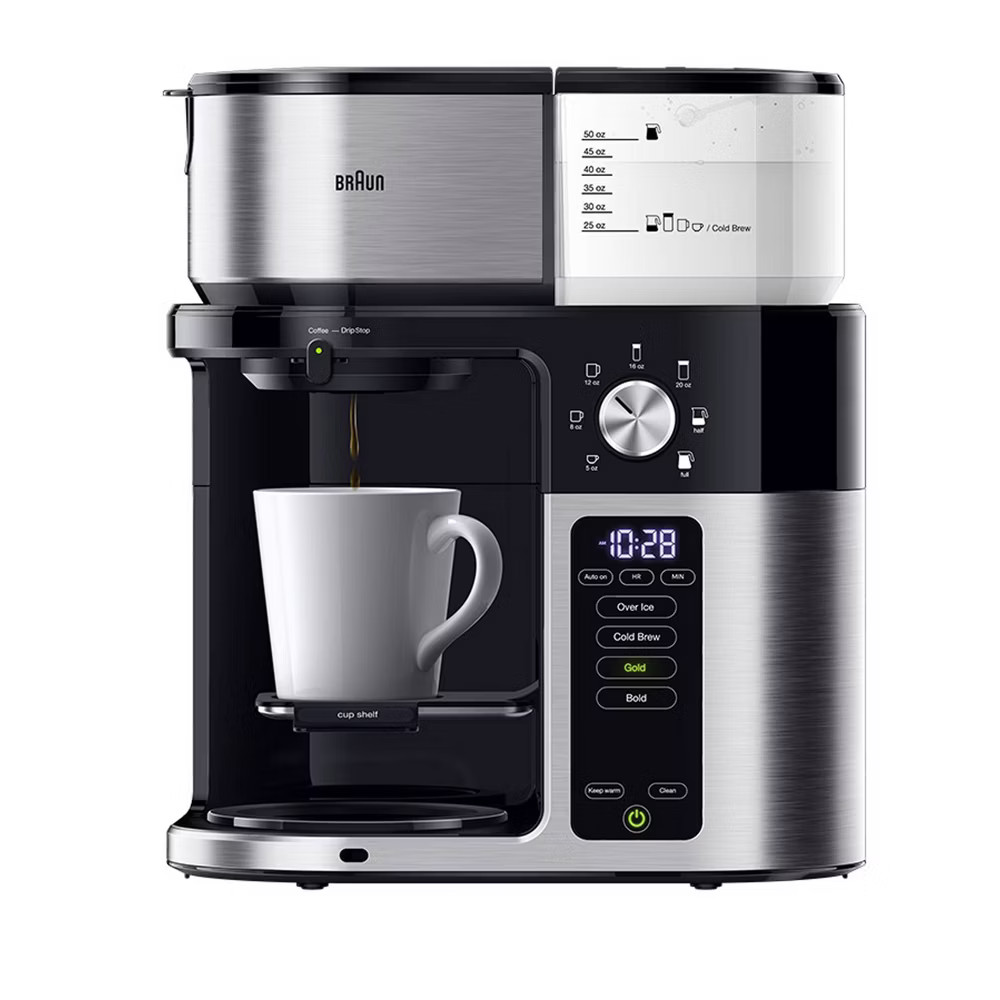 Braun 50 oz MultiServe Coffee Maker Plus 10-Cup Pod Free Drip 7