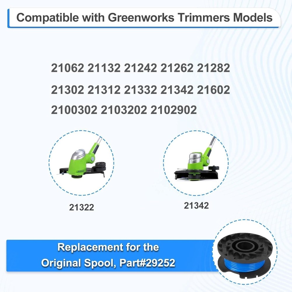 3-Pack Ryobi Replacement Spools for 18v, 24v, and 40v Cordless Trimmers