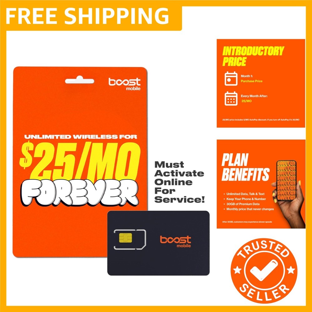 SIM Kit | $25/mo Forever Unlimited Plan with Auto-Pay | Unlimited Talk, Text ...