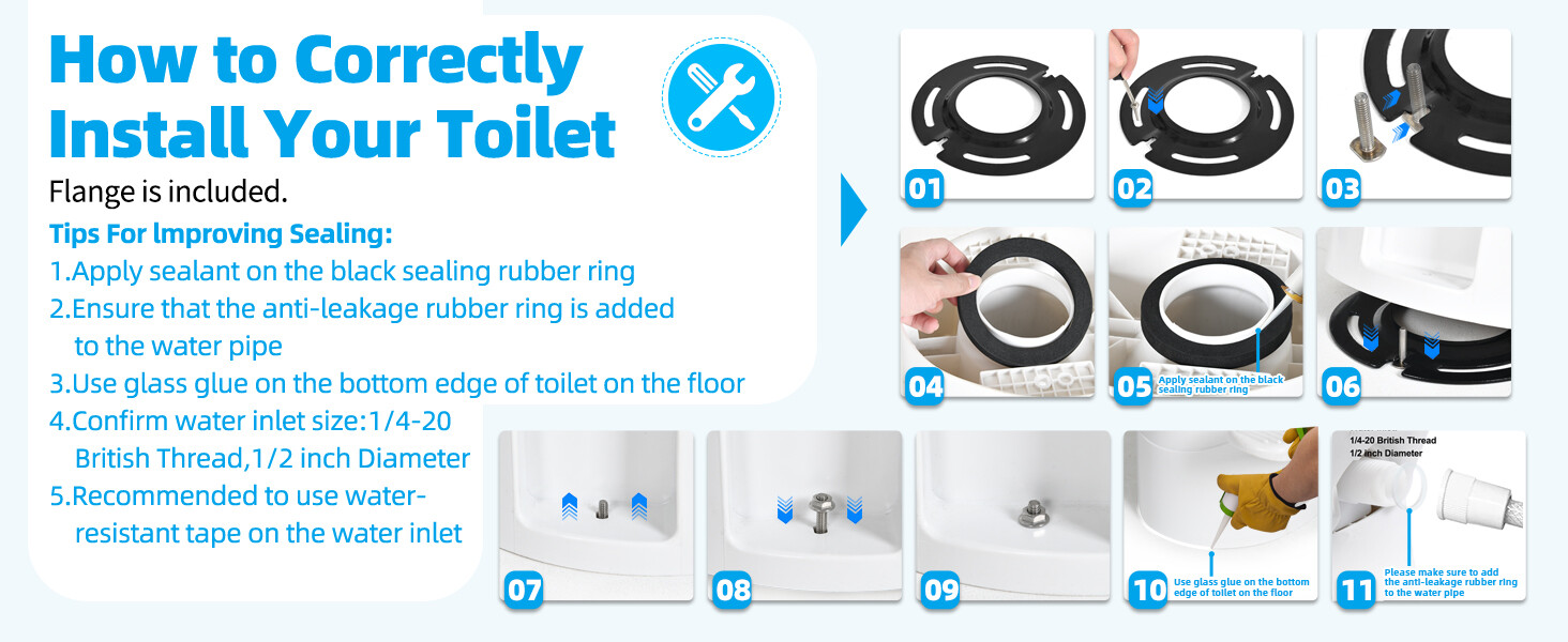 Portable RV Toilet Gravity Pedal Flush with Enamel Bowl for Indoor Outdoor