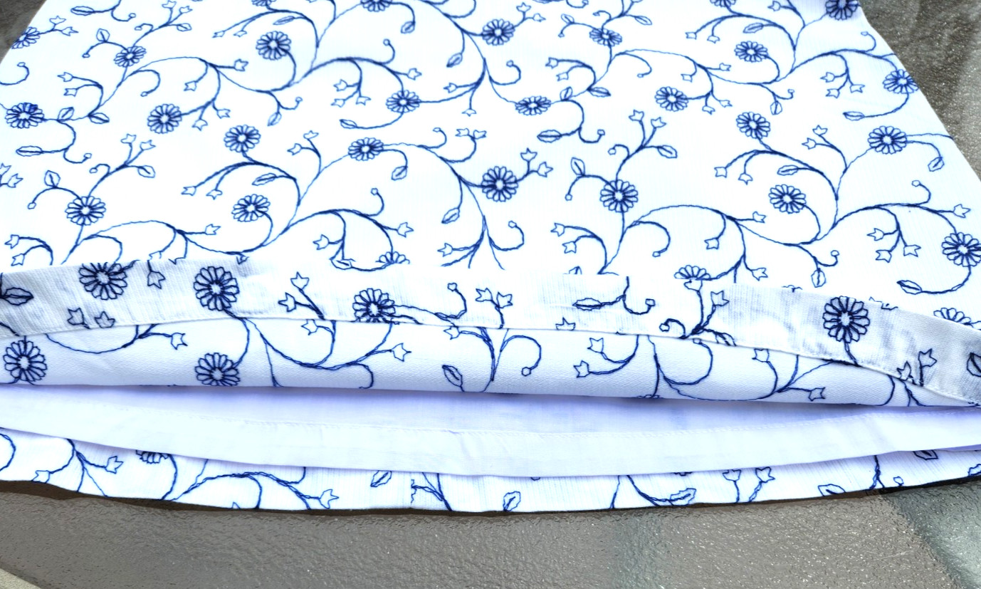 POLLY FLINDERS DRESS Sleevless White/Blue + matching Ponytail Band Girl's 10 NEW